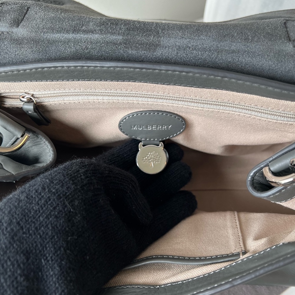 Mulberry Alexa bag in grey classic silky calf leather - Picture 12 of 16